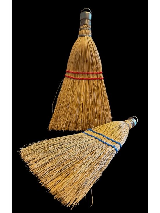 Fits Rite Other - Vtg Fits Rite Handcrafted Decorative Straw Whisk Brooms Set Of 2